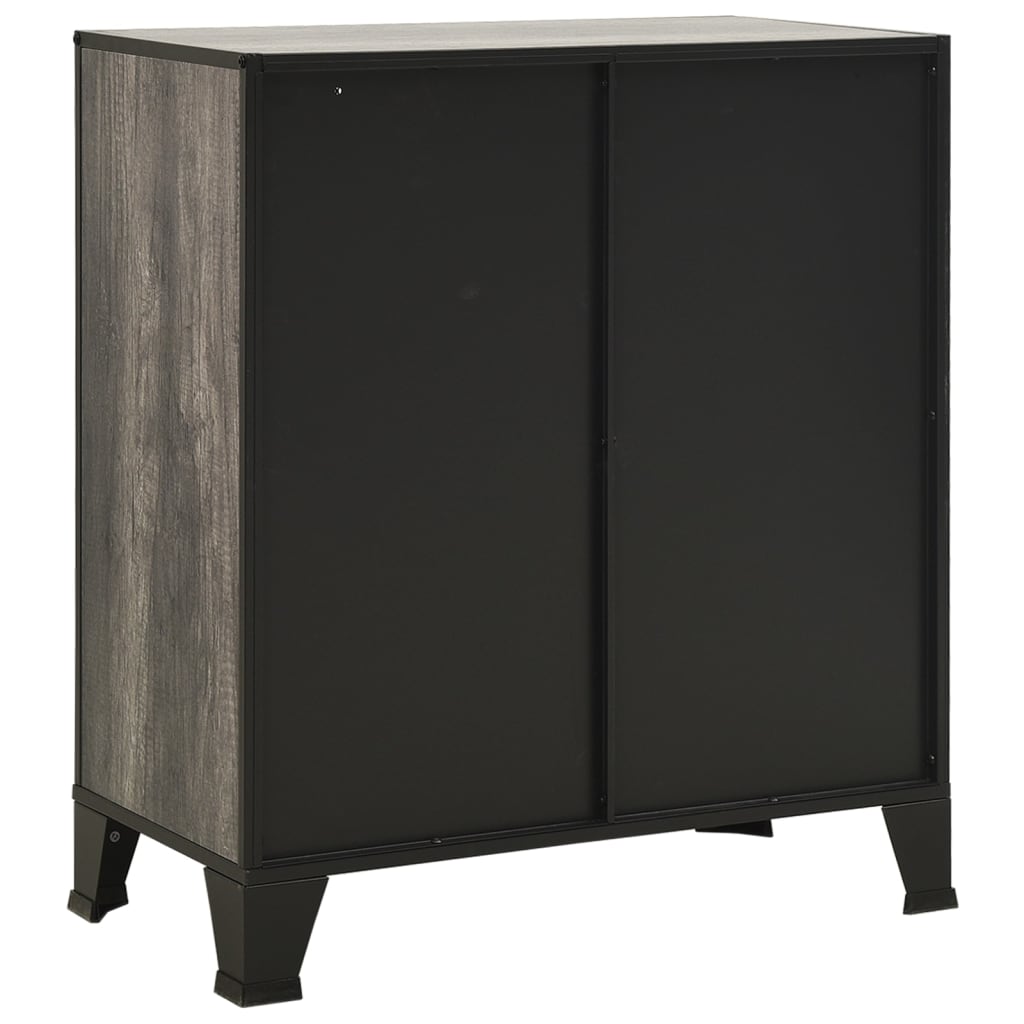 Lagerschränke 2 Stk. Rustikal Braun 72x36x82 cm Metall und MDF