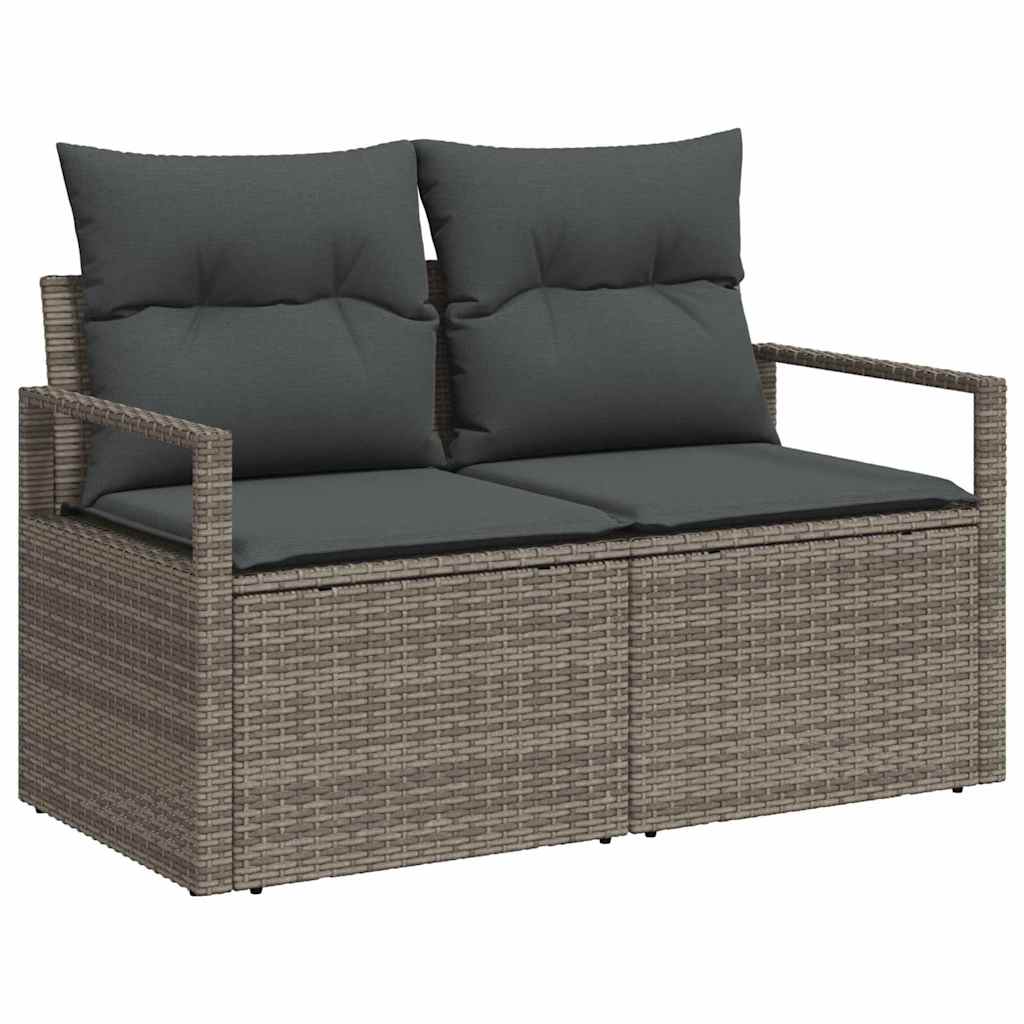 Garten Essgruppe mit Kissen 6 pcs Grau und Marineblau