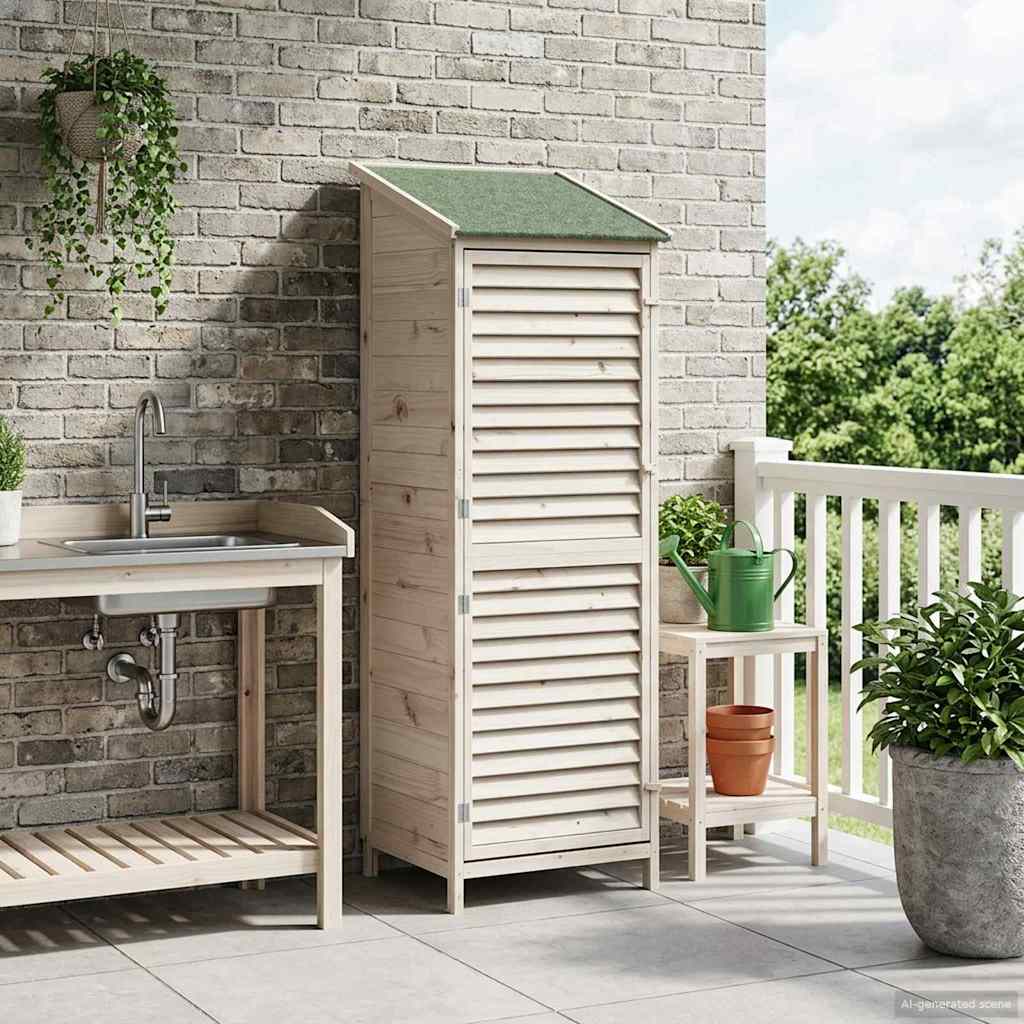 Gartenschuppen Natur 59 x 56 x 113,5 cm Massivholz aus Fichte