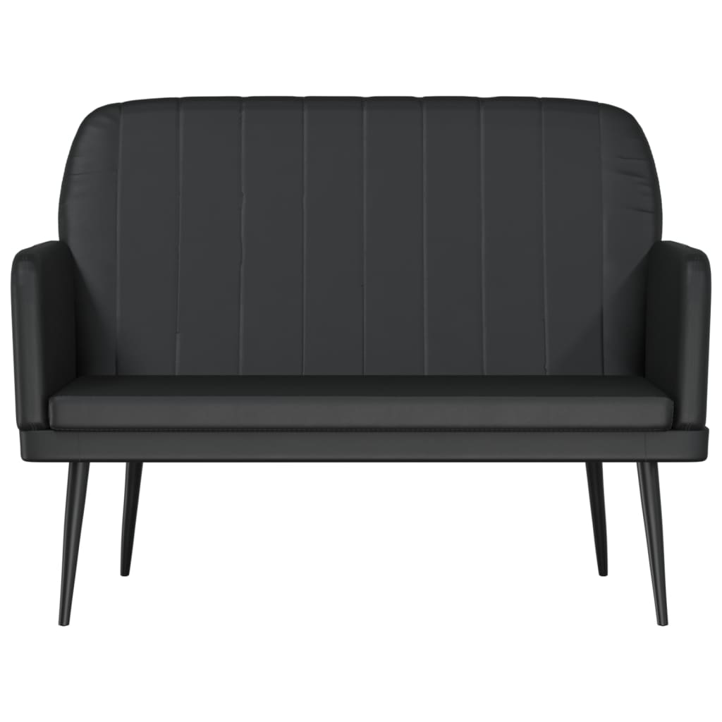 Sitzbank Grau 107x80x81 cm Kunstleder