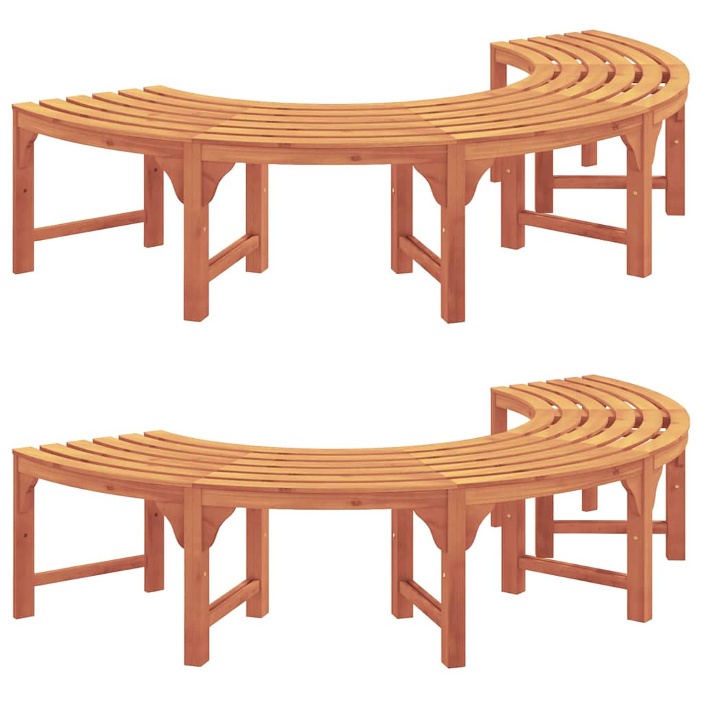 Baumbank Rund Ø208 cm Massivholz Eukalyptus
