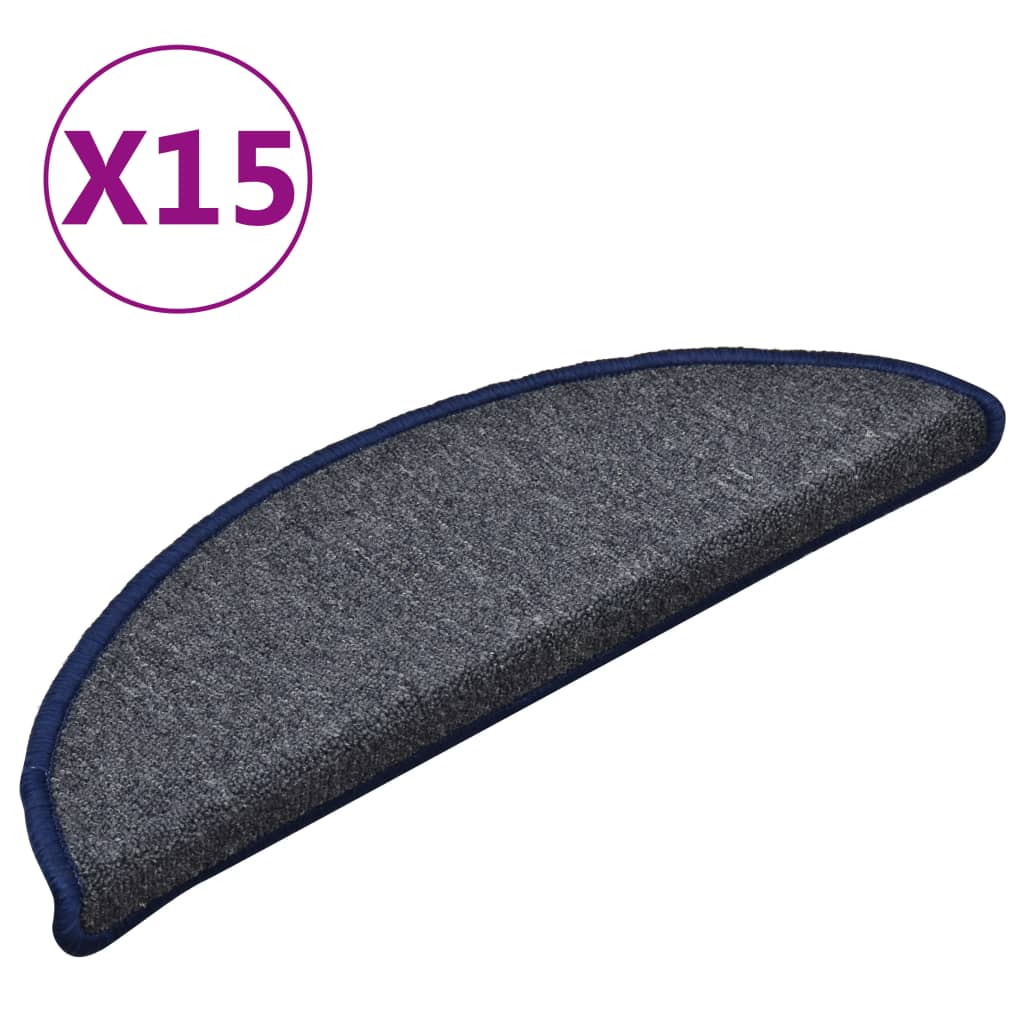 Stufenmatten 15 Stk. 56x17x3 cm Anthrazit Halbrund
