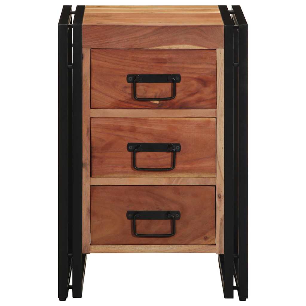 Nachttisch Braun 40 x 40 x 59 cm Massivholz Mango