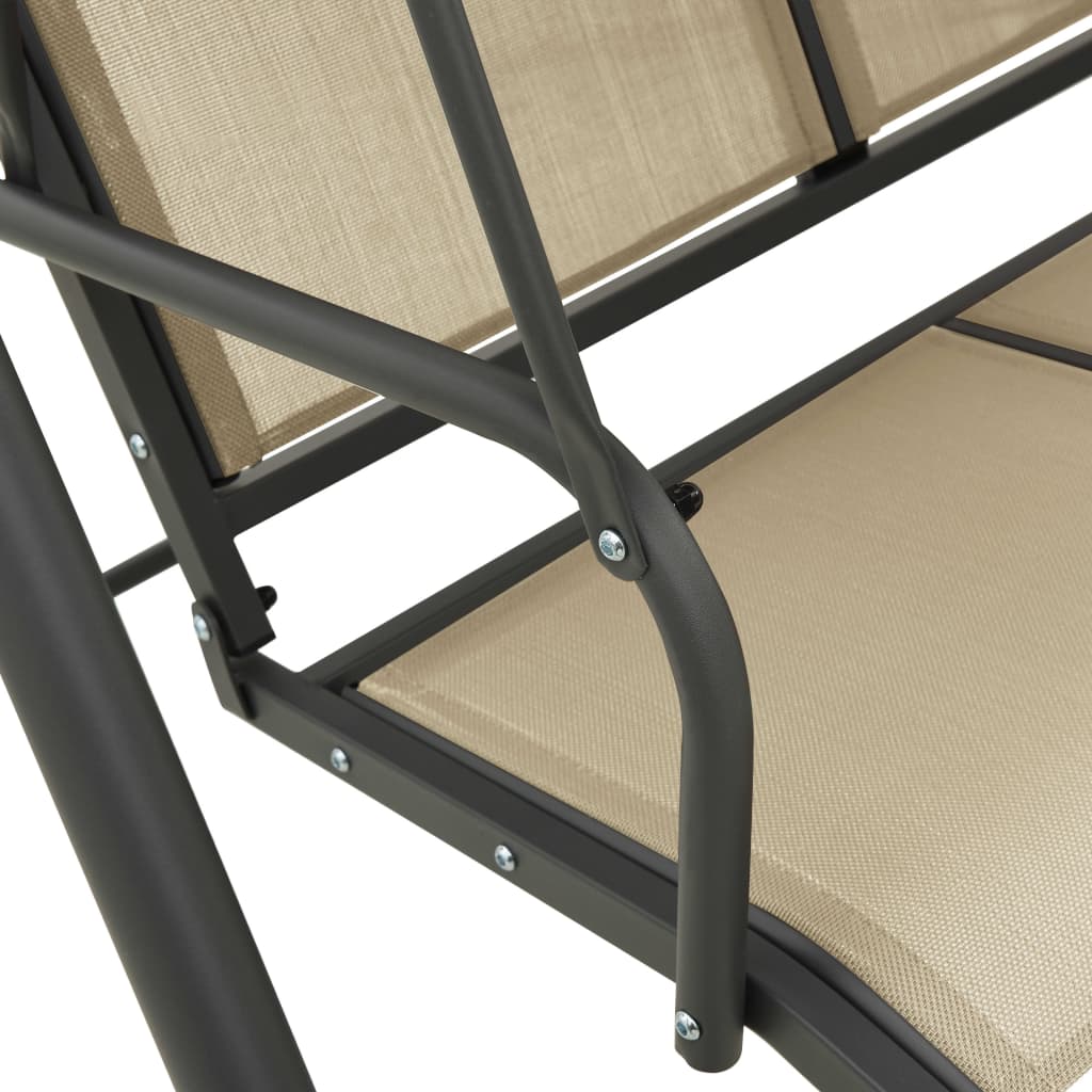 Hollywoodschaukel Grün 170 cm Textilene und Stahl