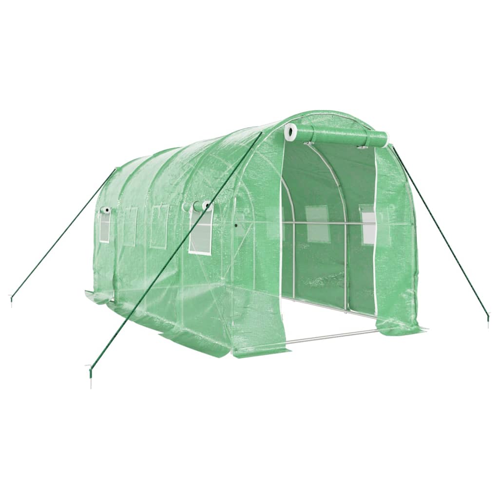 Gewächshaus mit Stahlrahmen Weiß 8 m² 4x2x2 m