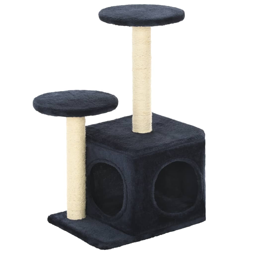 Katzenbaum mit Sisal-Kratzsäulen 60 cm Grau