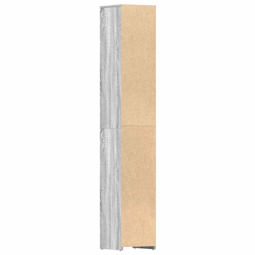 Badezimmerschrank Weiß 30x30x183,5 cm Holzwerkstoff