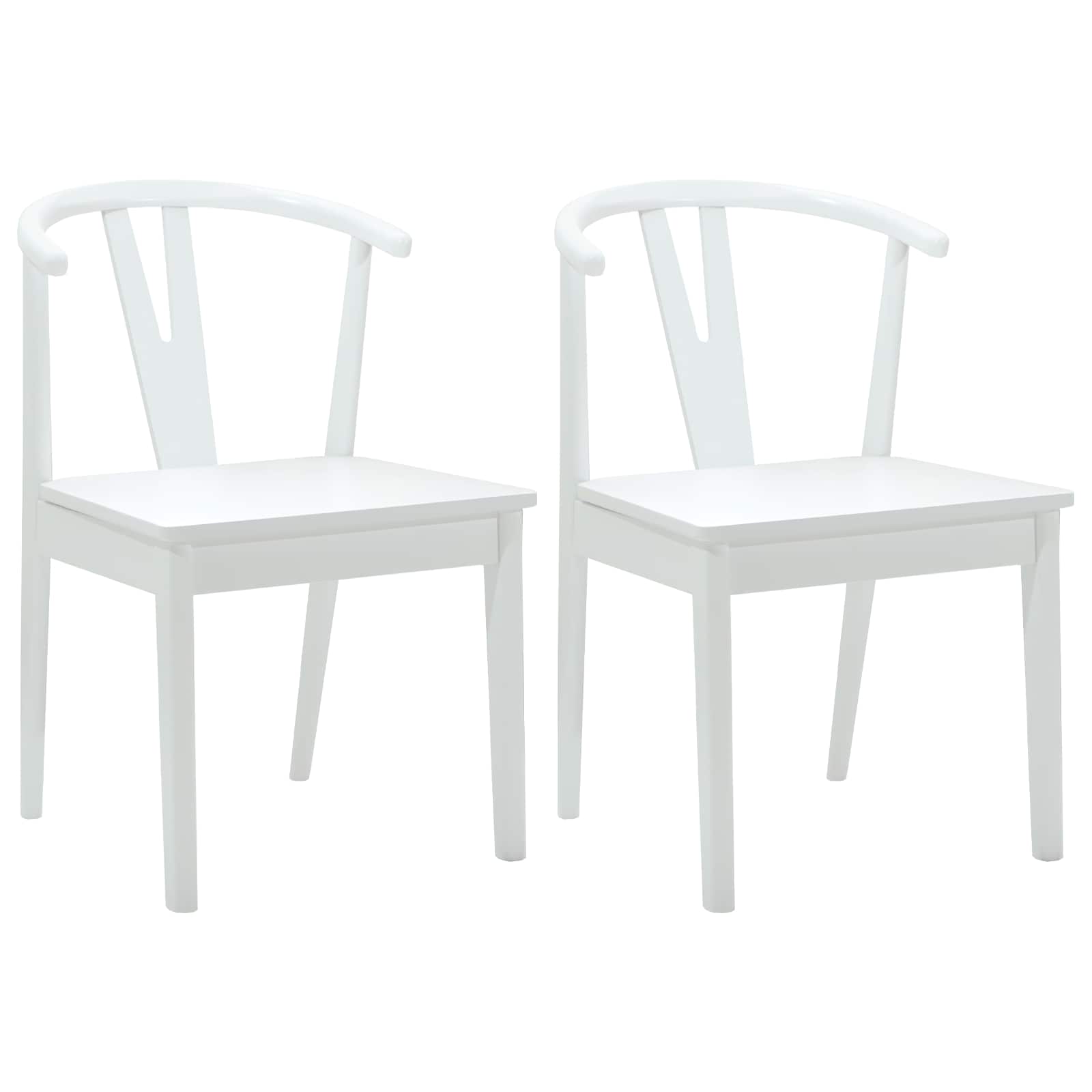 Esszimmerstuhl 2 pcs Hellbraun und hell Massives Gummiholz