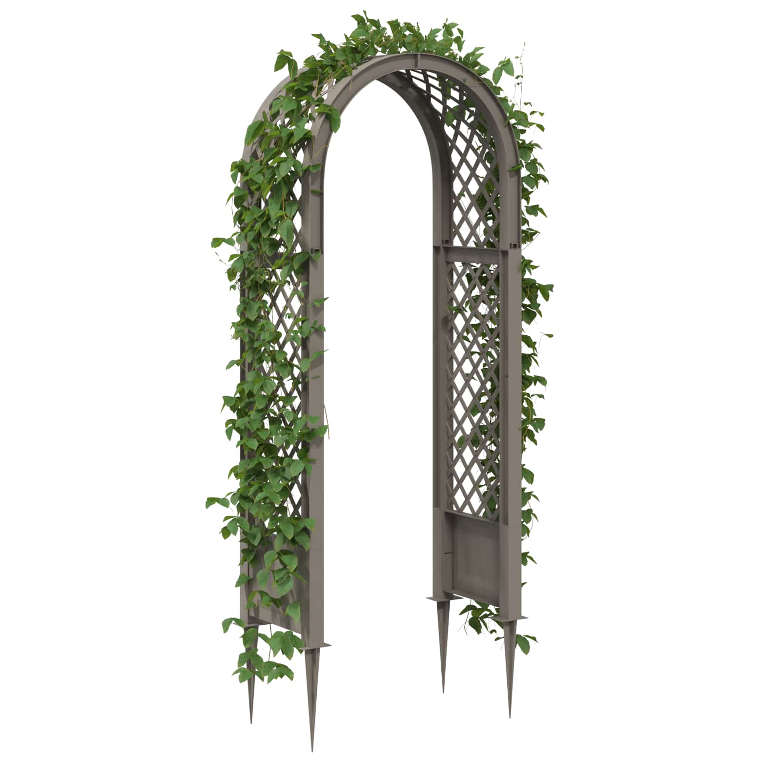 Rosenbogen mit Spitzen Weiß 97 x 43 x 218 cm PP