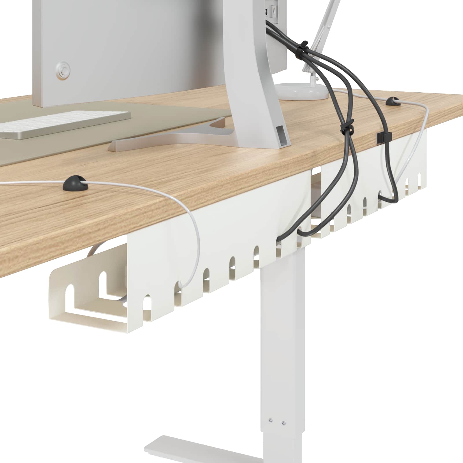 Unter dem Schreibtisch Kabelmanagement Tray 2 Stk. Anthrazit