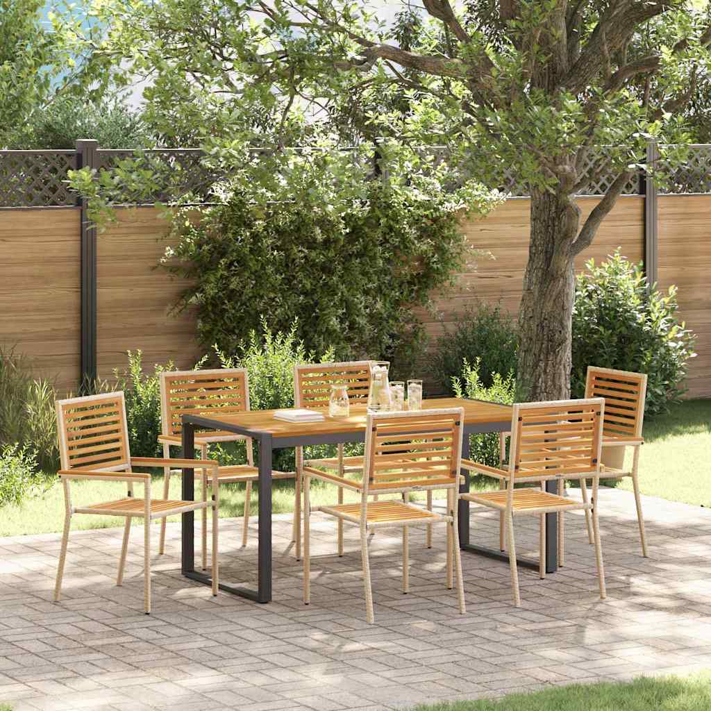 Garten Essgruppe 5 pcs Schwarz und Braun Poly-Rattan