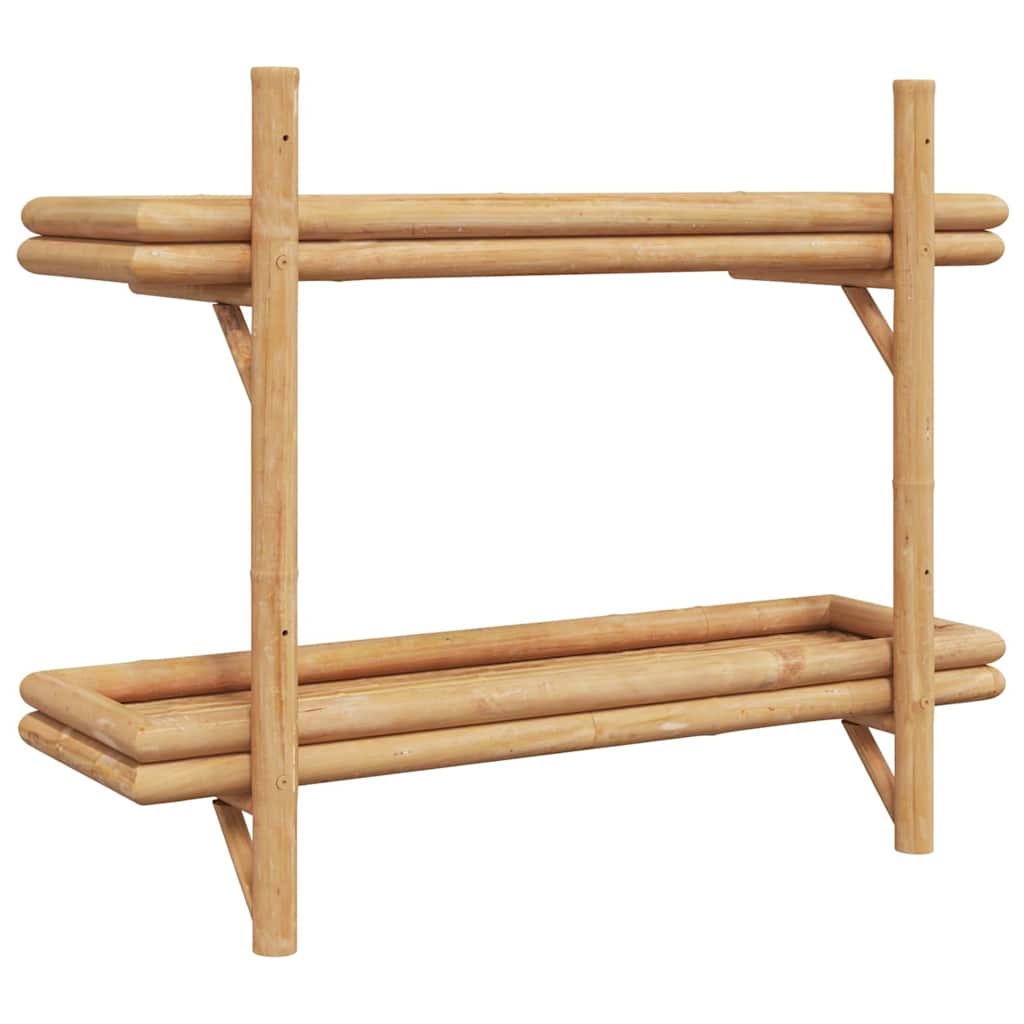 Wandregal mit Regal Wandmontiert Braun 39 x 26 x 60 cm Bambus