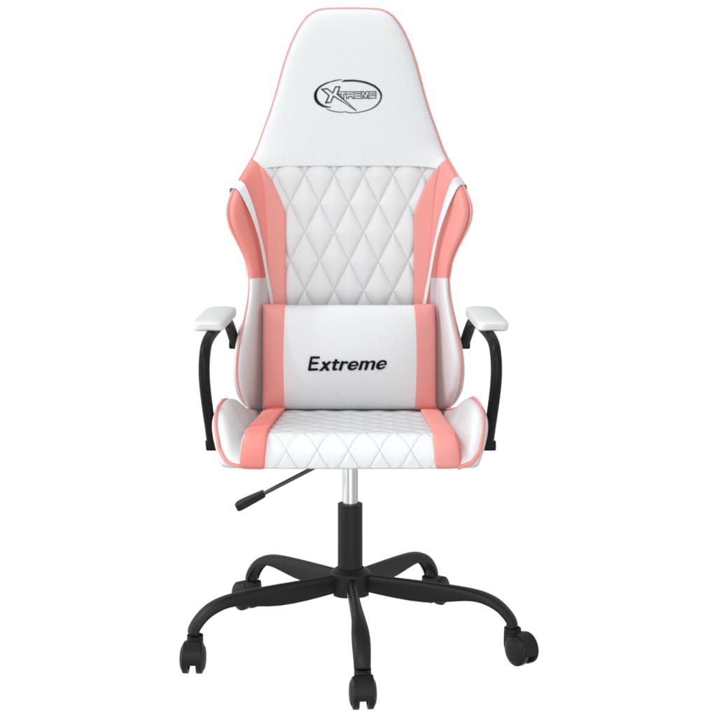 Gaming-Stuhl mit Massagefunktion Schwarz und Blau Kunstleder