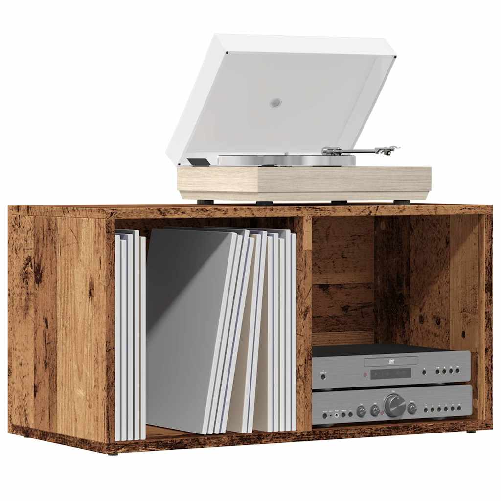 Schallplatten-Aufbewahrungsbox Weiß 71x34x36 cm Holzwerkstoff