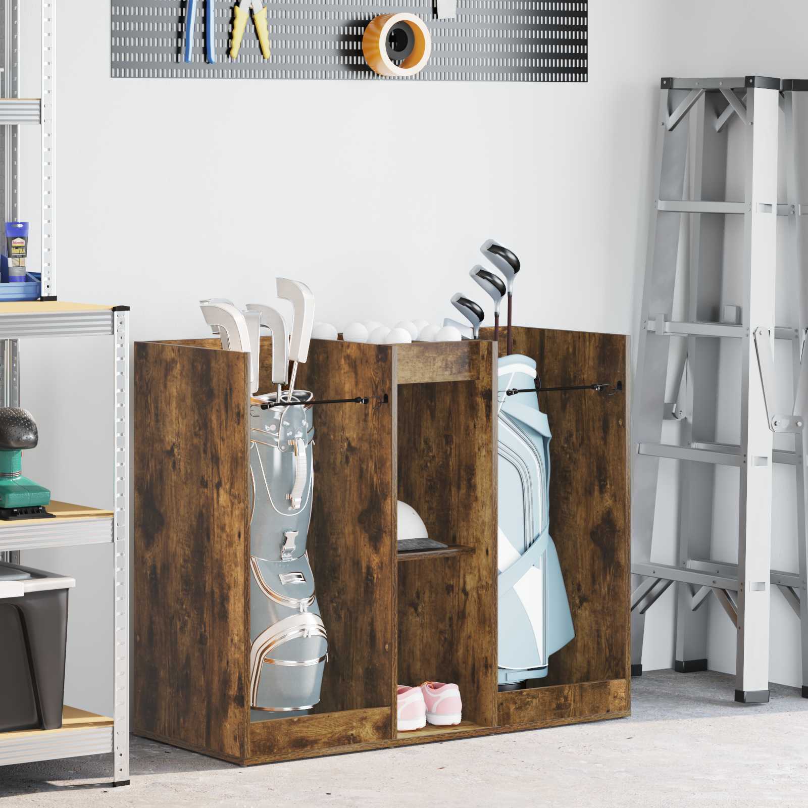 Golf Schrank Mit Rad Uni Weiß 65 x 45 x 98 cm