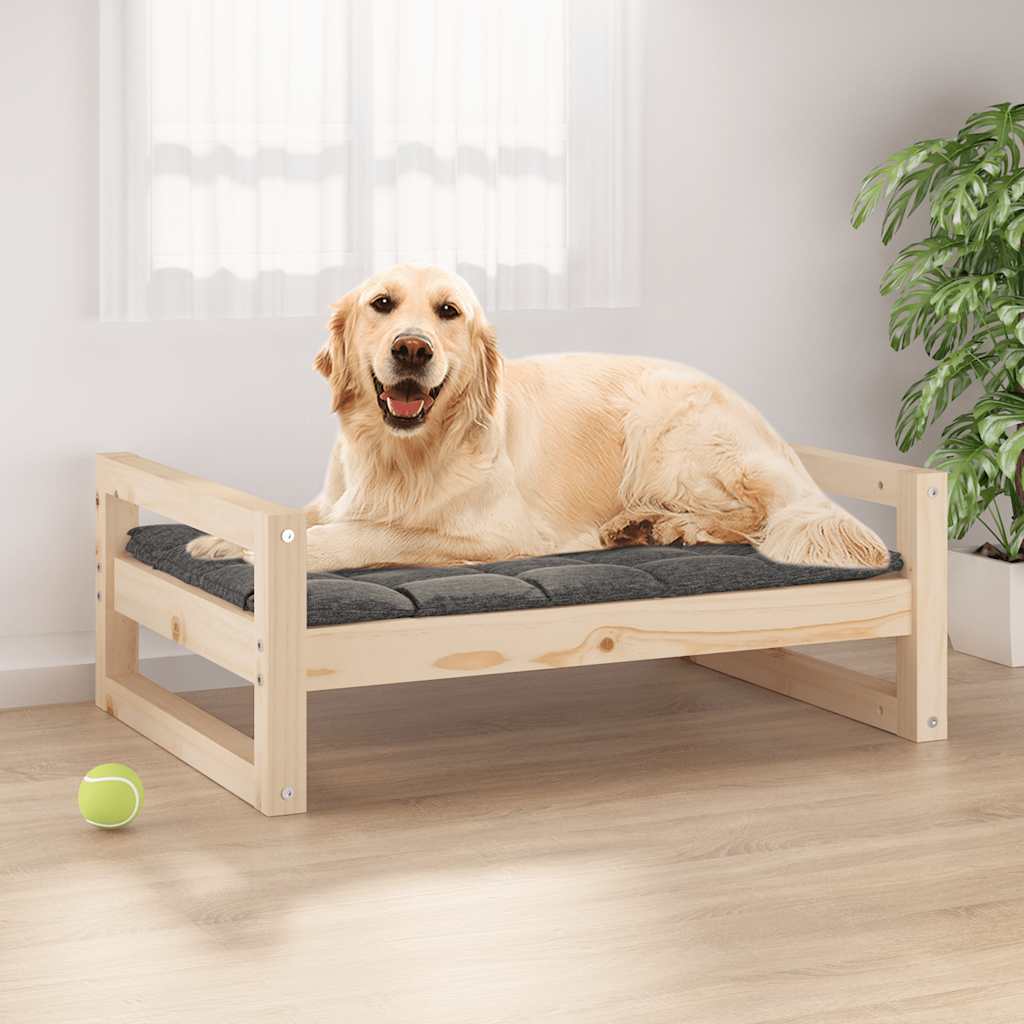 Hundebett 55,5x45,5x28 cm Massivholz Kiefer