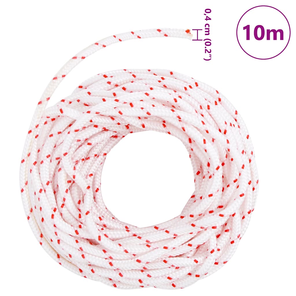 Starterseil Weiß und Rot Ø3 mm 10 m Nylon