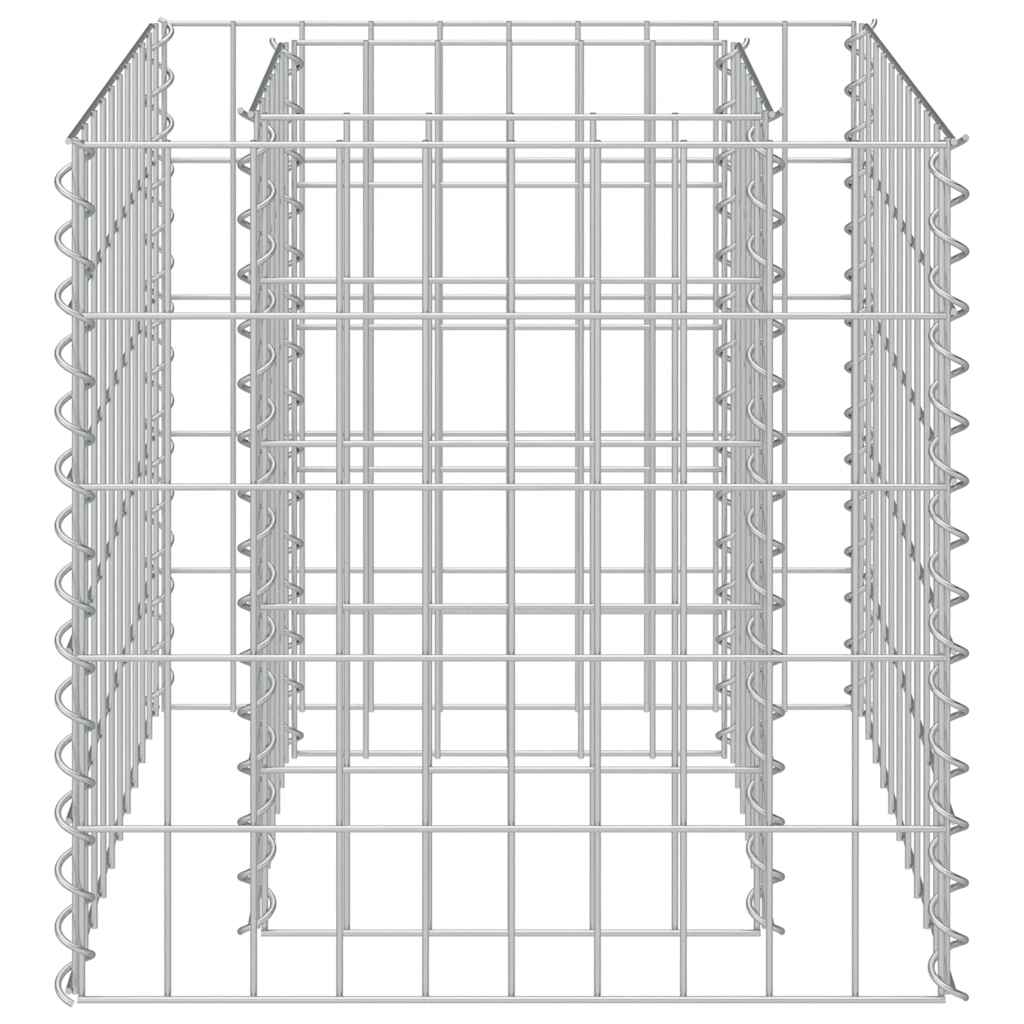Gabionen-Hochbeet Verzinkter Stahl 450×90×100 cm
