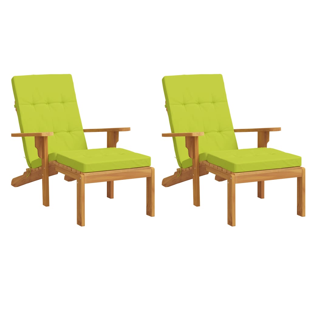 Liegestuhl-Auflagen 2 Stk. Creme Oxford-Gewebe