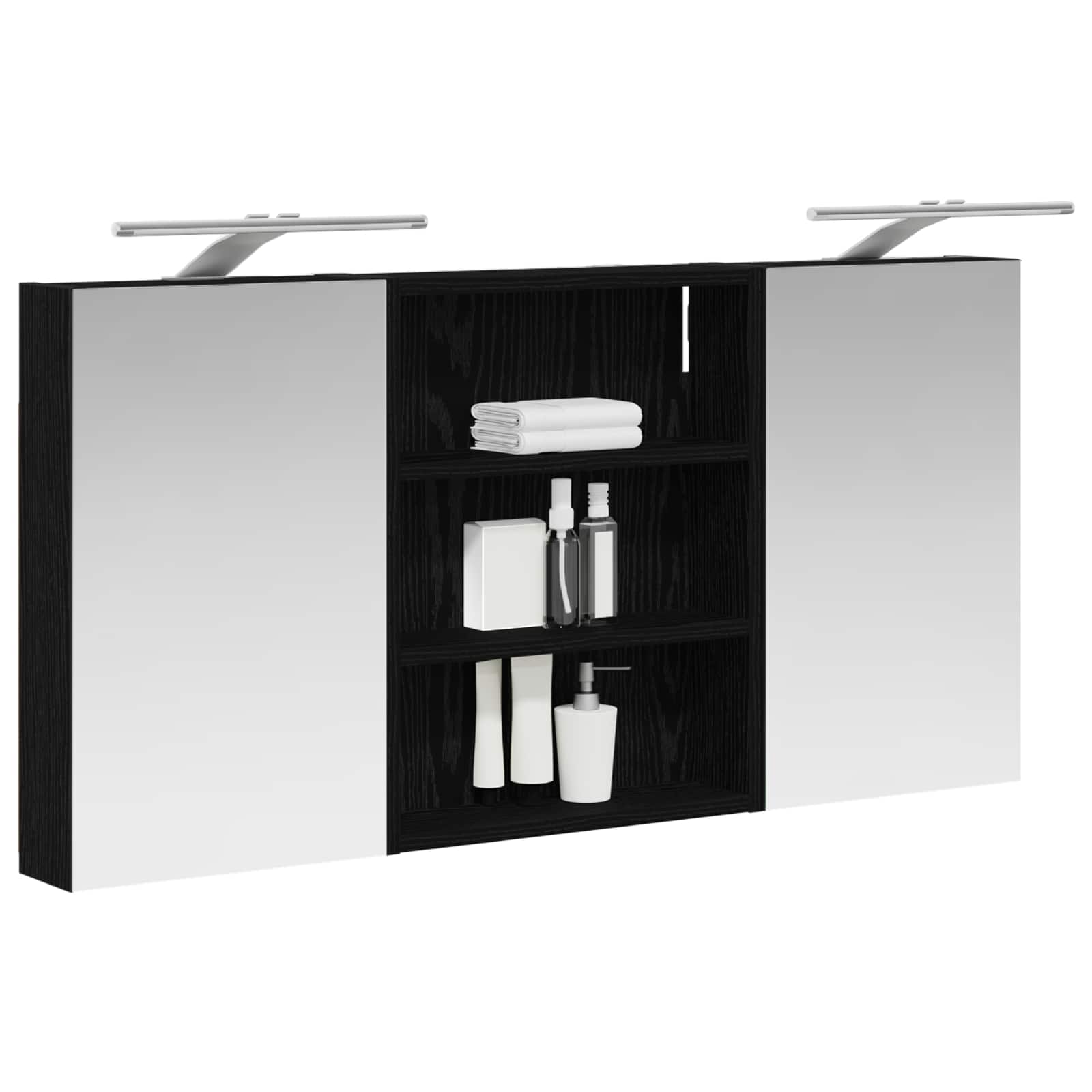 Badezimmerschrank-Set 3 pcs 80 x 10,5 x 50 cm Holzwerkstoff