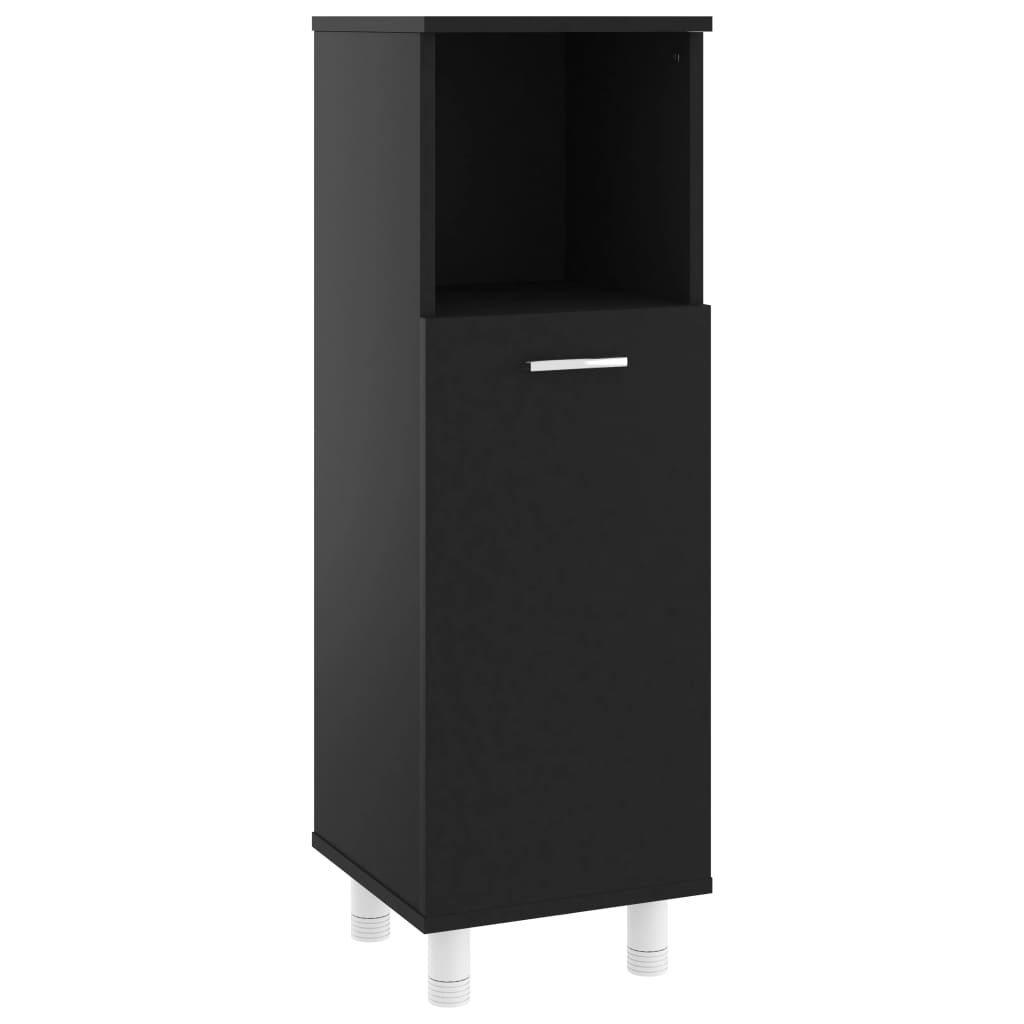 Badezimmerschrank Weiß 30x30x95 cm Holzwerkstoff