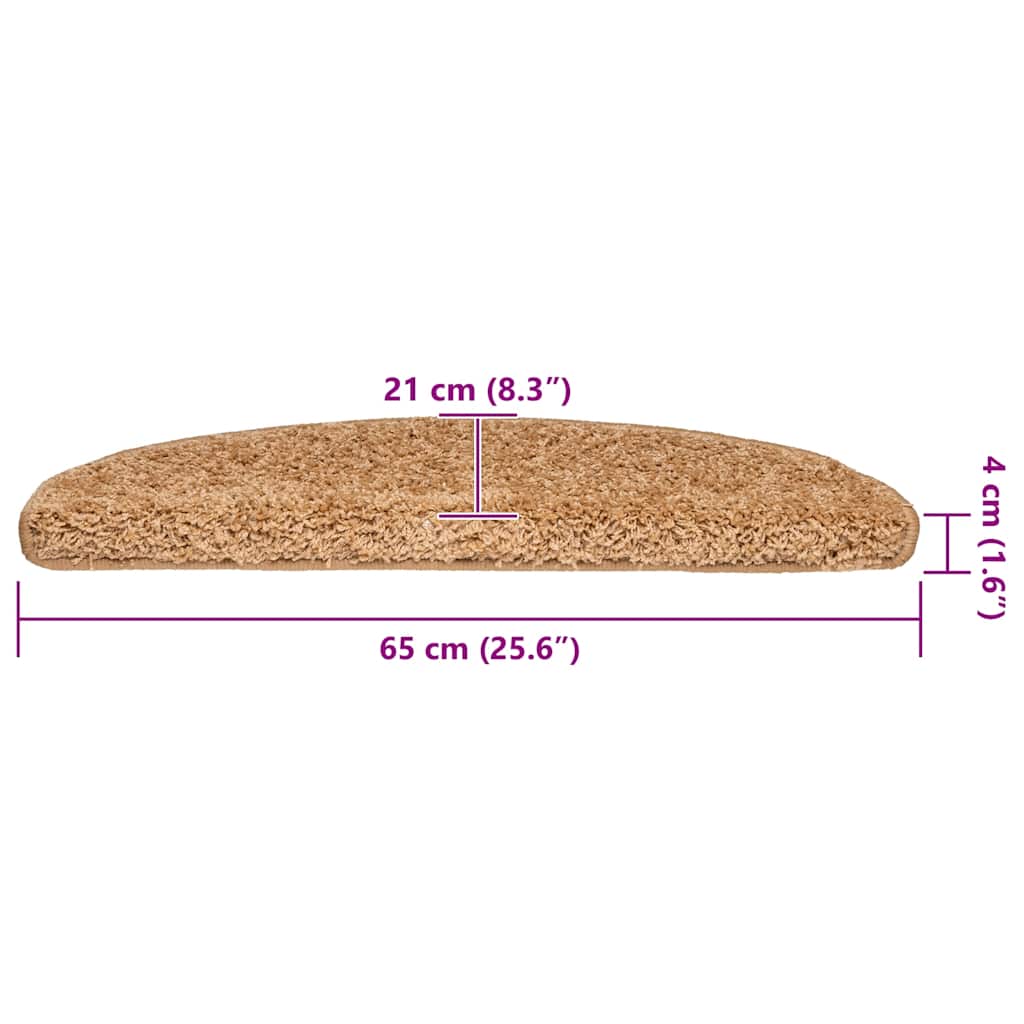 Stufenmatten 15 Stk. 56x17x3 cm Grau Halbrund