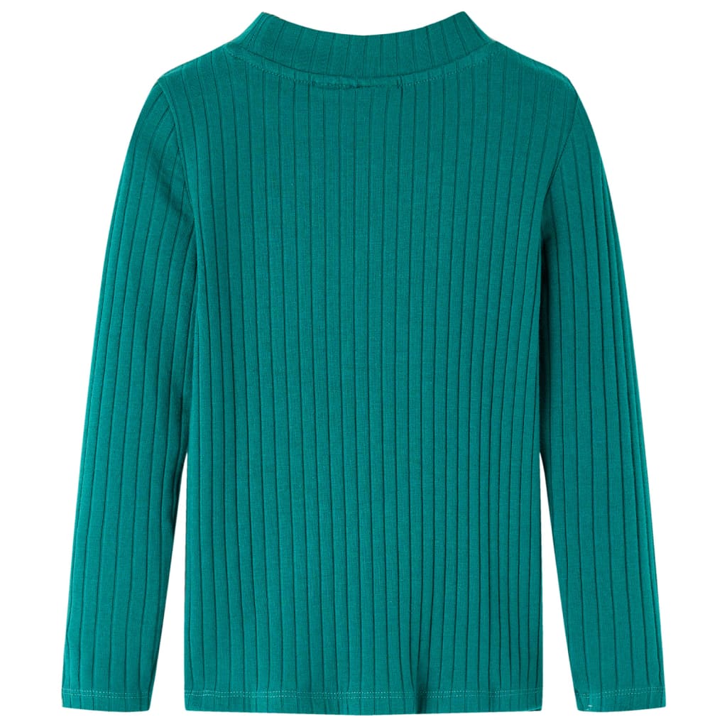 Kinder-Langarmshirt Rippstrick Knallrosa 116