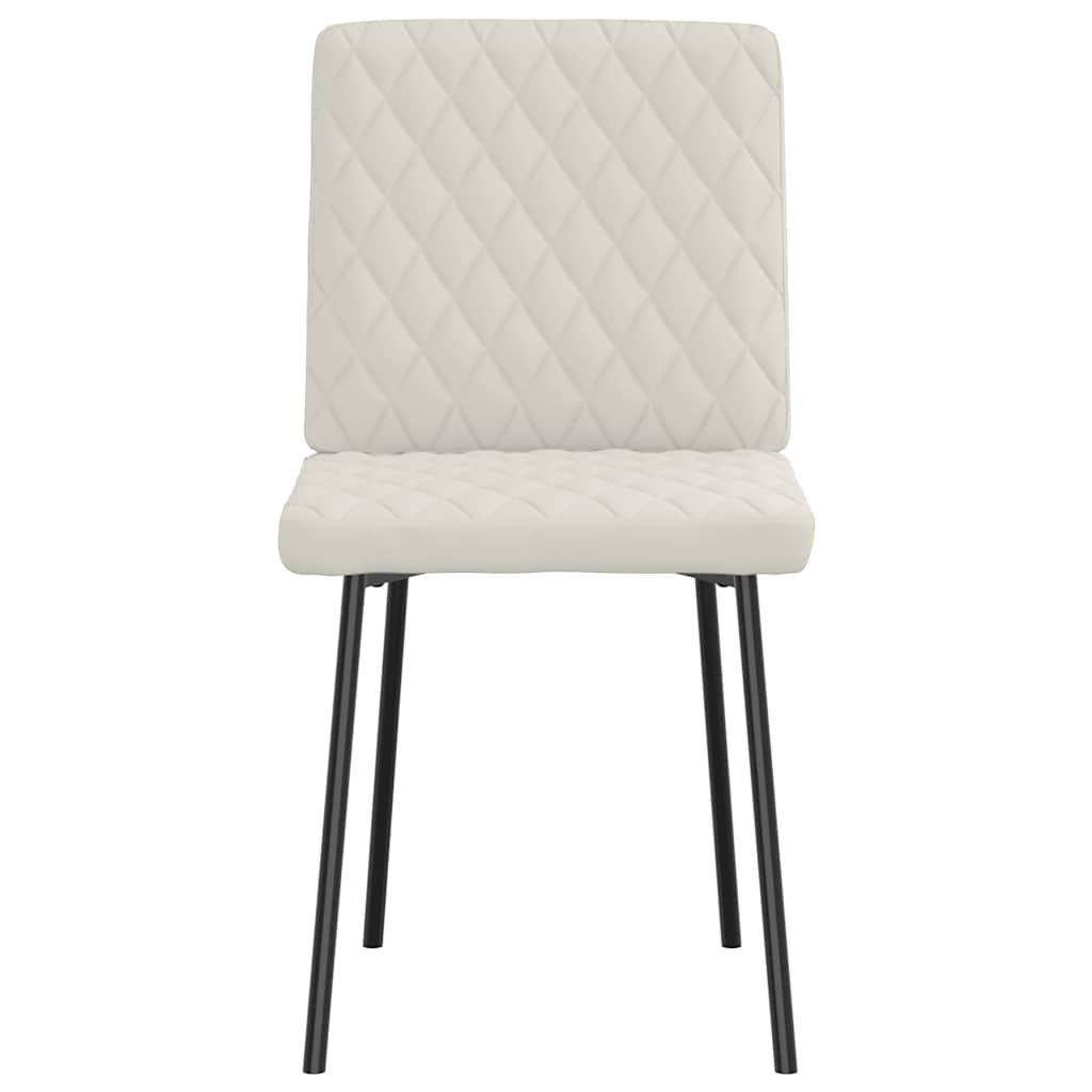 Esszimmerstühle 4 Stk. Creme Samt