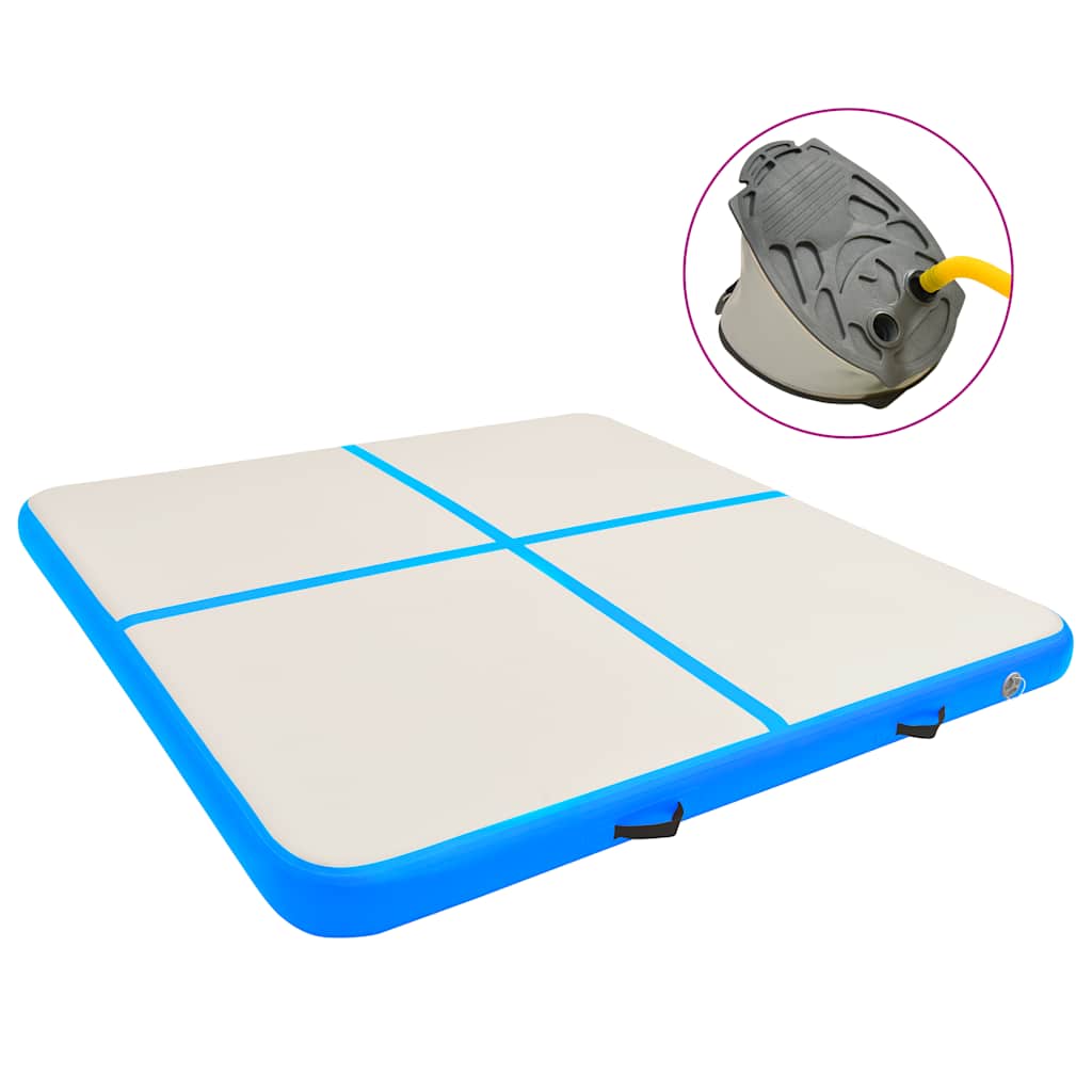 Aufblasbare Gymnastikmatte mit Pumpe 300×100×10 cm PVC Rosa
