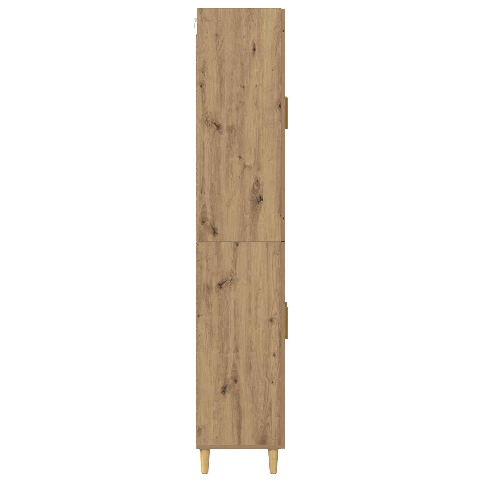 Highboard Altholz 69,5 x 34 x 180 cm Engineered Wood und Glas