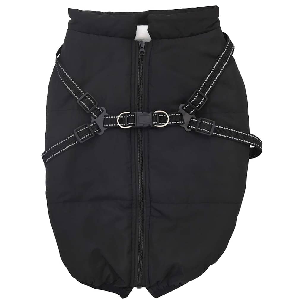 Hundemantel mit Geschirr Wasserdicht Reflektierend Lila L48