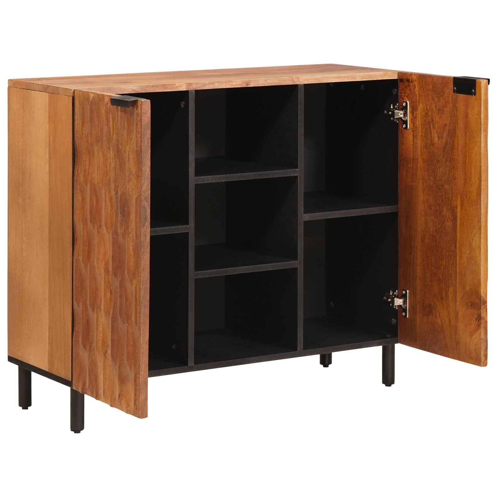 Sideboard mit Regal Weiße gewaschene Oberfläche 90 x 33 x 75 cm