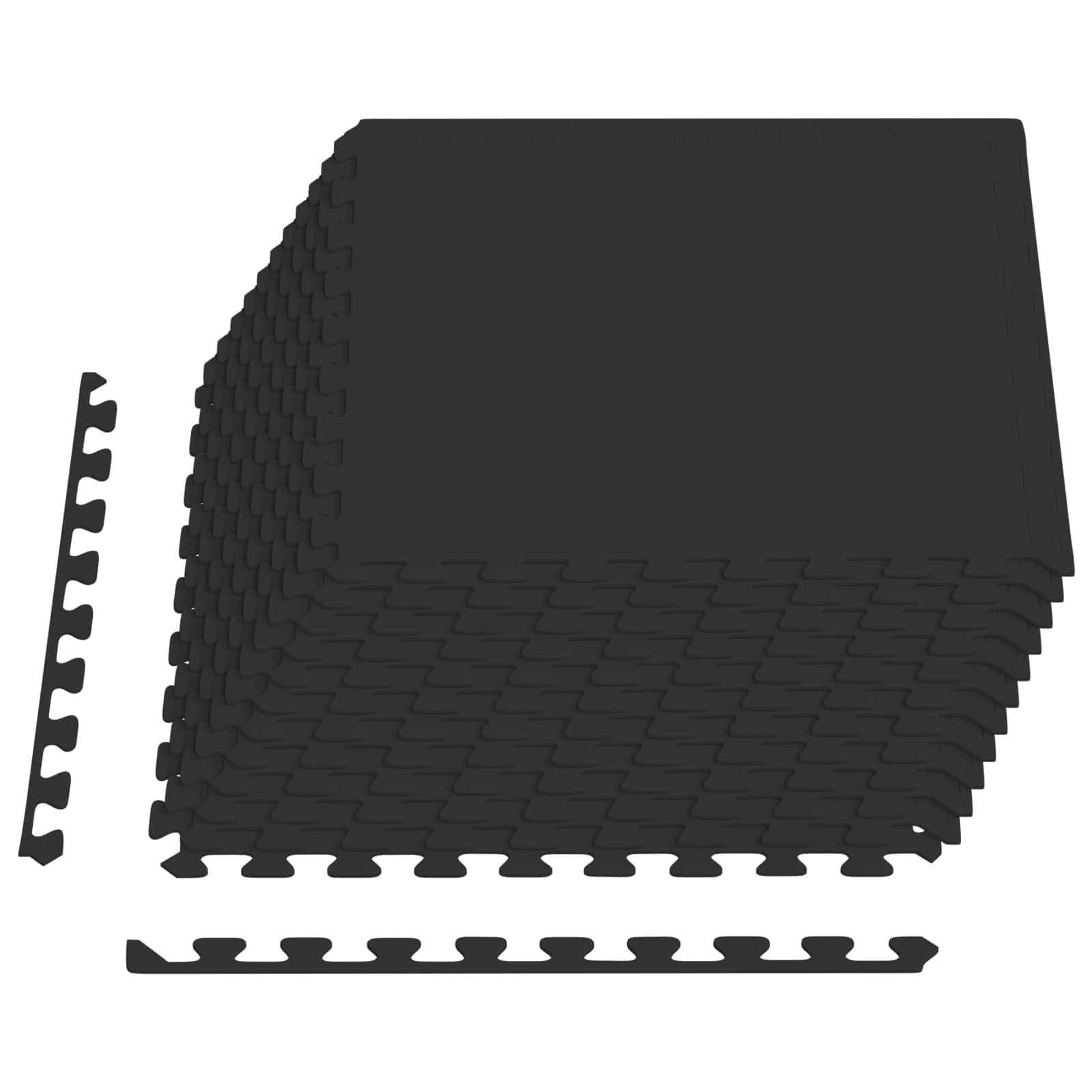 Pool Bodenteppich 6 pcs Schwarz 2,16 ㎡ EVA-Schaum