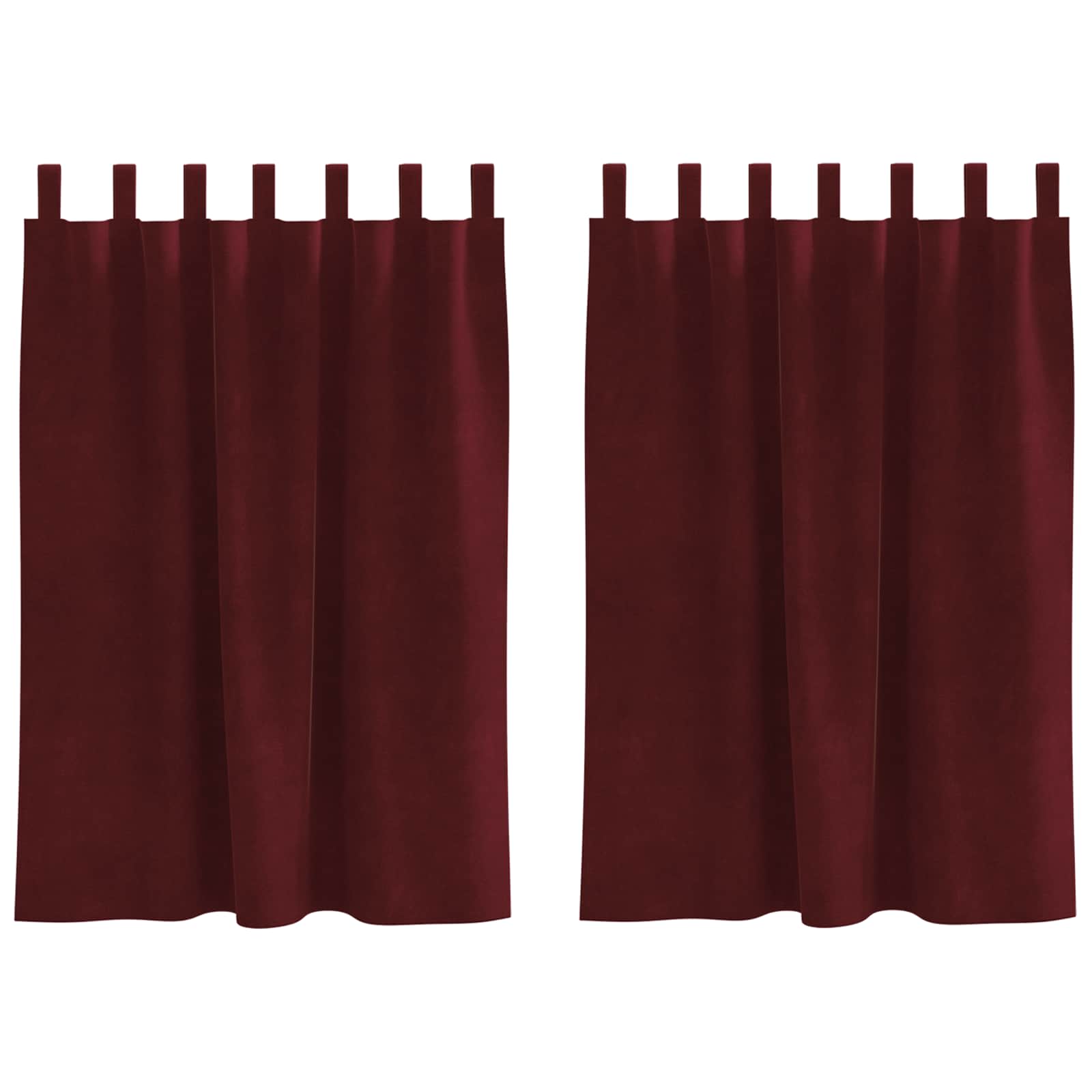 Verdunkelungsvorhänge 2 pcs Schwarz 140 x 140 cm Samt