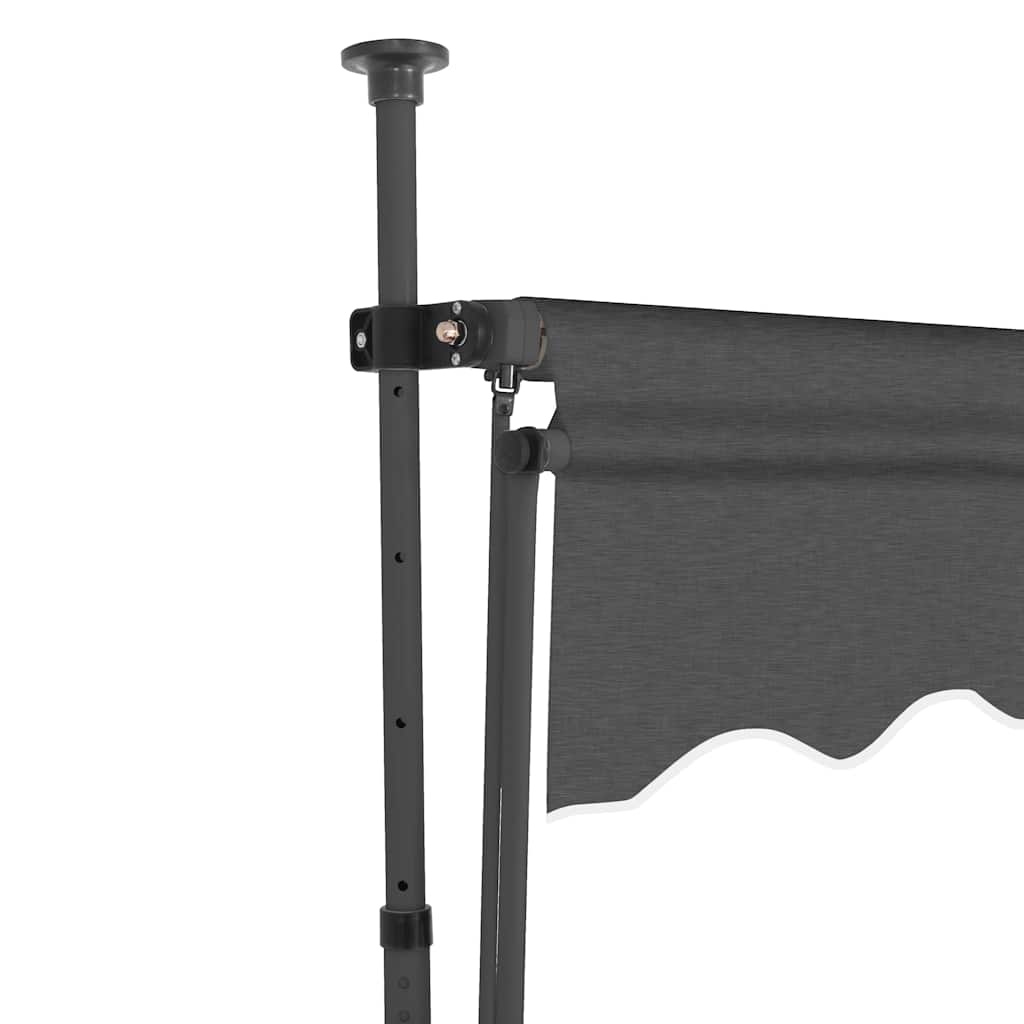 Einziehbare Markise Handbetrieben mit LED 100 cm Blau und Weiß