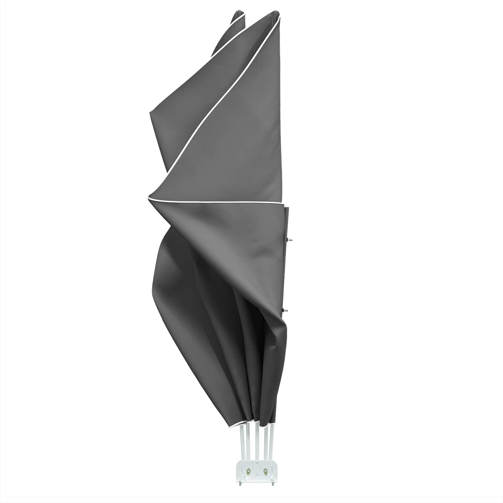 Faltbarer Balkonfächer Grau 210×210 cm