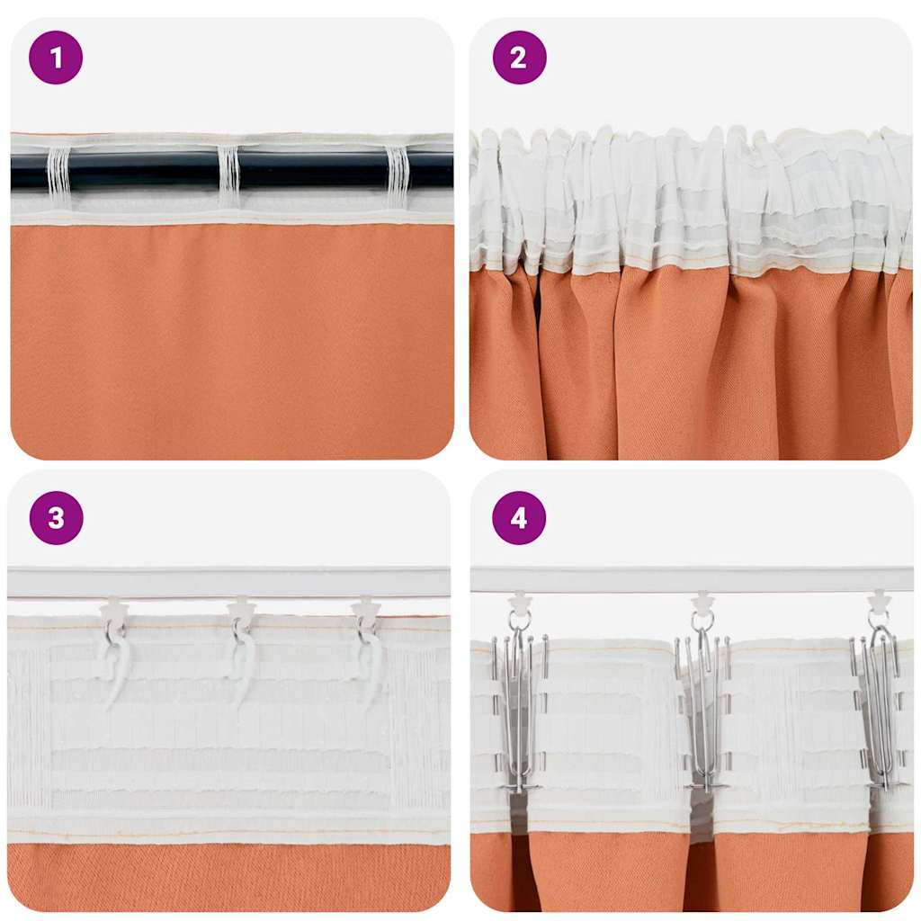 Verdunkelungs-Vorhänge mit Ringen 2 pcs Beige 140 x 140 cm