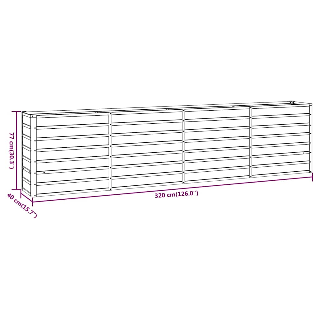 Hochbeet Rostig 100x100x77 cm Cortenstahl