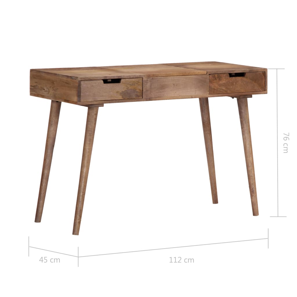 Schminktisch mit Spiegel 112x45x76 cm Akazie Massivholz