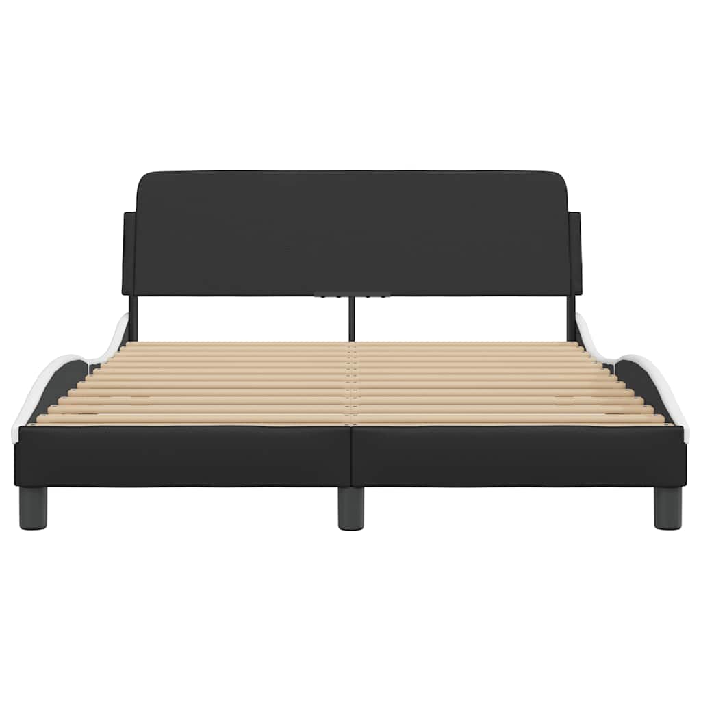 Bettgestell "Dover" Schwarz 80x200 cm Kunstleder