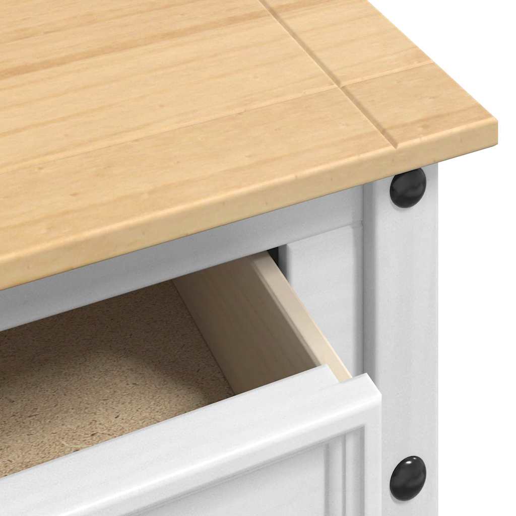 Beistelltisch mit Schubladen Corona Weiß 114 x 34,5 x 73 cm