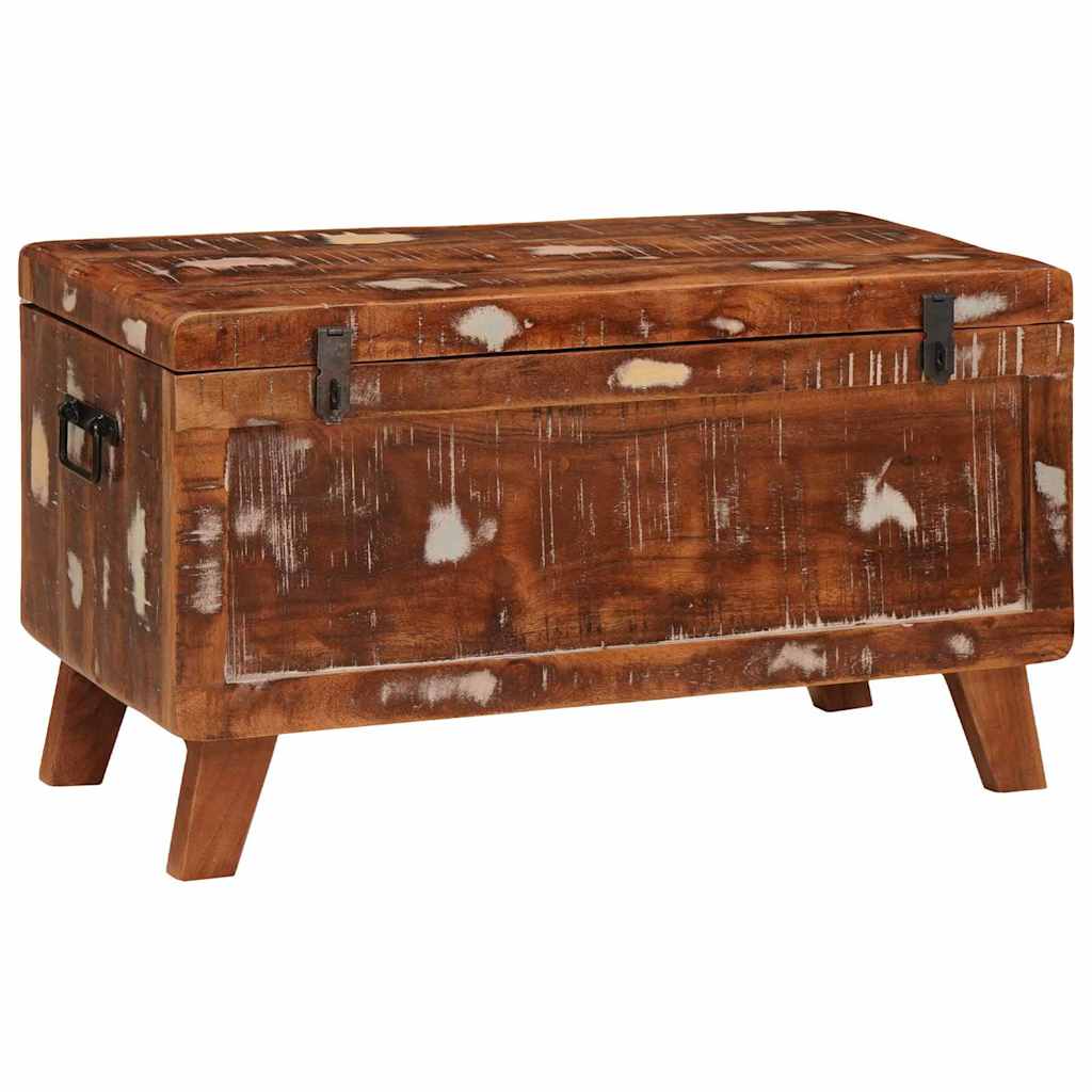 Aufbewahrungsbox mit Speicher 70 x 35 x 40 cm Massivholz Mango