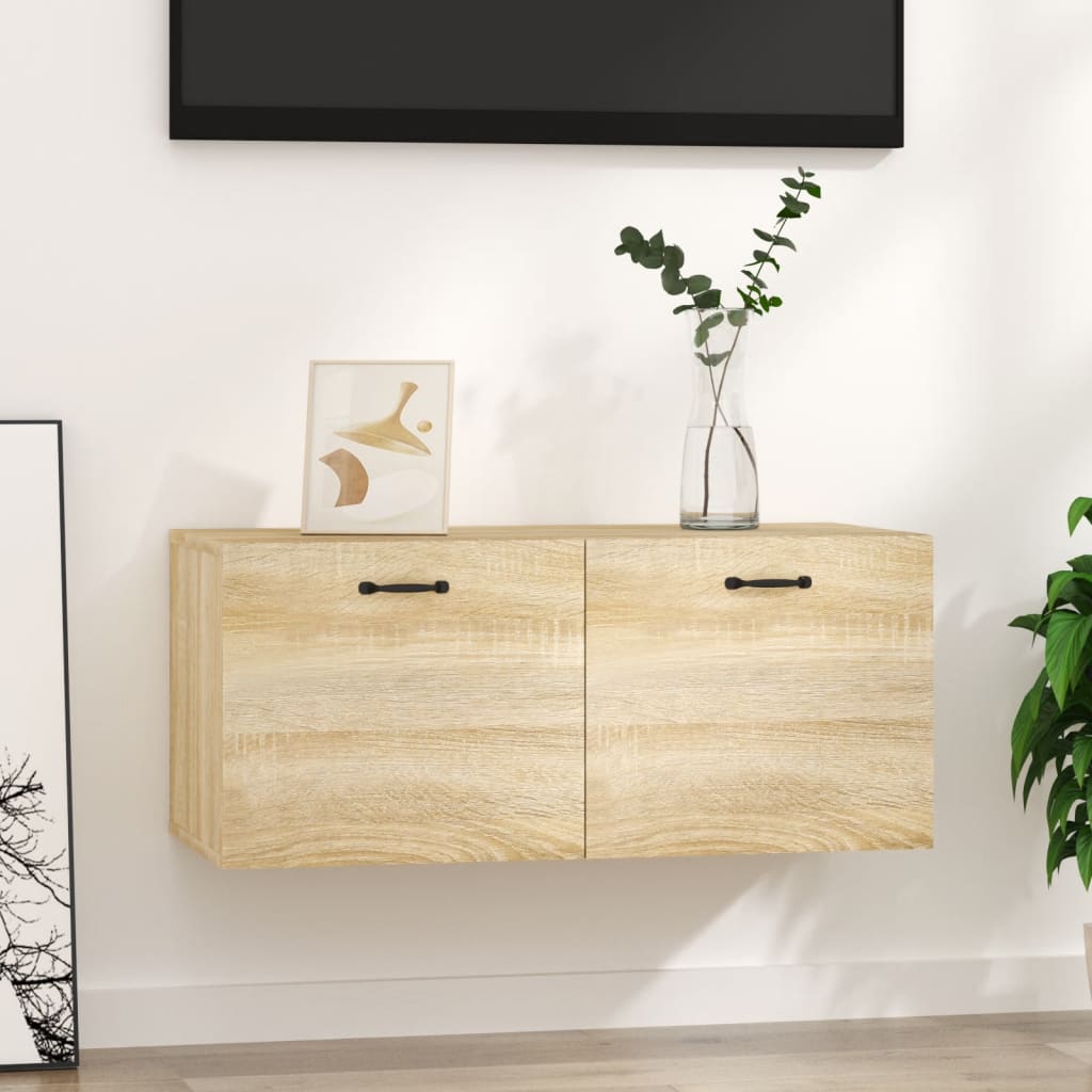 Wandschrank Weiß 80x36,5x35 cm Holzwerkstoff