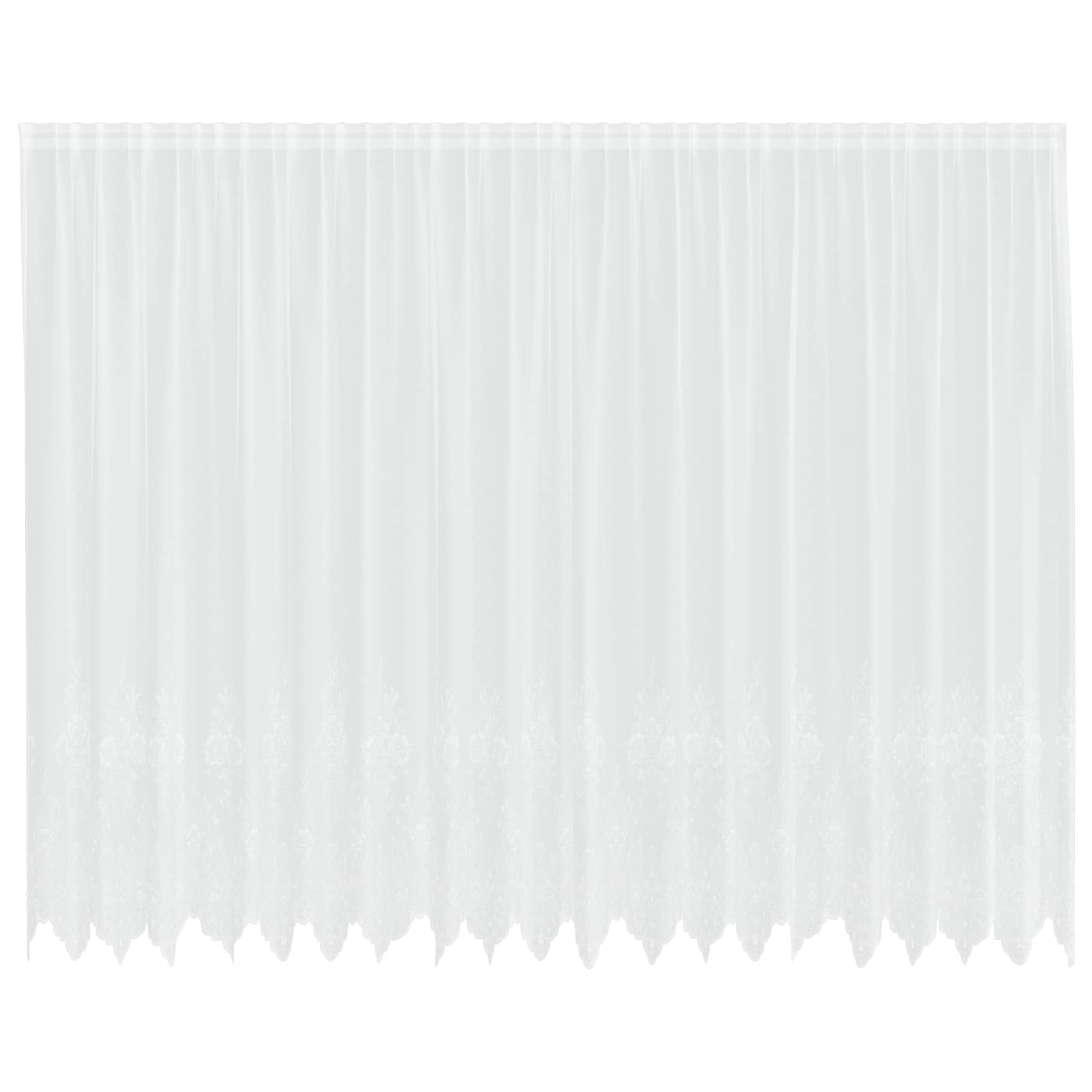Spitzenvorhang mit Vorhängen Floral Weiß 80 x 150 cm Polyester