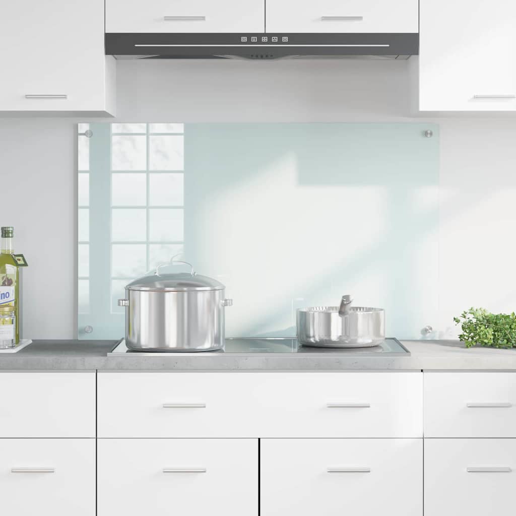 Küchenrückwand 2 pcs Weiß 70 x 40 cm Gehärtetes Glas