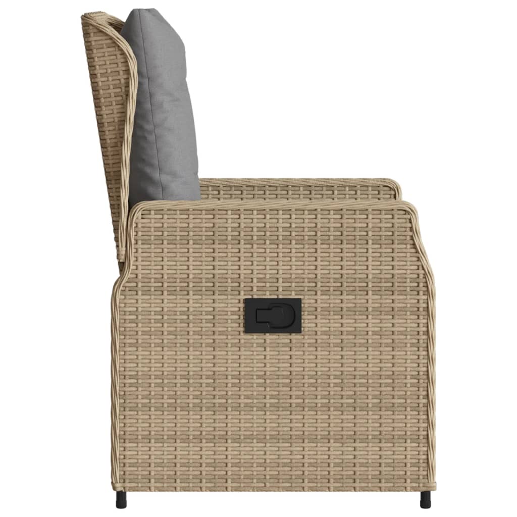 Gartensessel 2 Stk. Verstellbar Schwarz Poly Rattan
