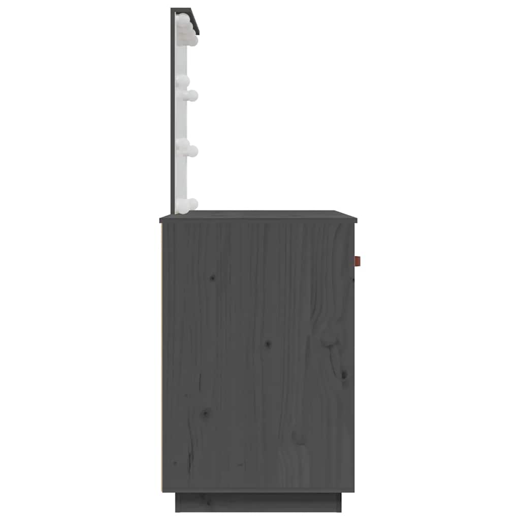 Schminktisch mit LED 95x50x133,5 cm Massivholz Kiefer
