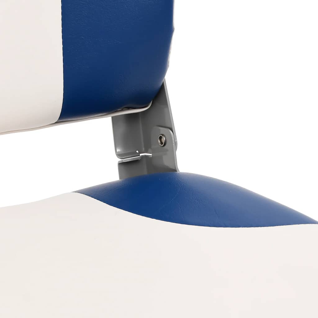 Klappbarer Bootssitz 1 Set mit Polster in Blau-Weiß