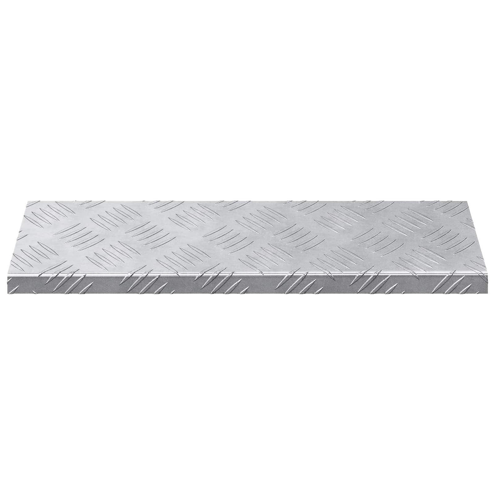Treppe Tritt Halbmond 5 pcs Silber 60 x 18 x 2,5 cm Aluminium