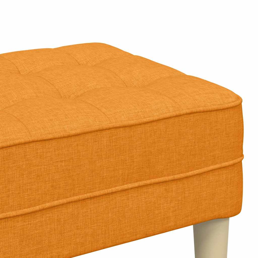 Bank mit Kissen Hellgrau 113 x 57 x 39 cm Stoff